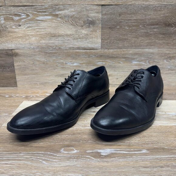 Cole Haan Hawthorne Black Leather Plain Toe Oxford Shoes Men's Size 13 - Picture 1 of 7